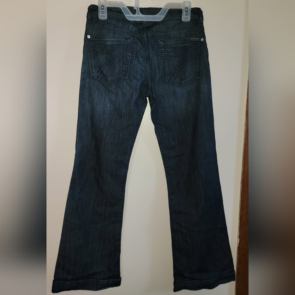 7 For All Mankind Dark Blue Flare Jeans